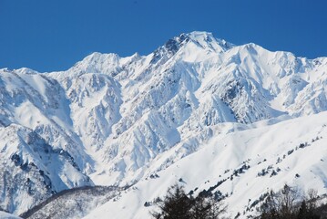 Fototapeta na wymiar 信州　白馬村の雪景色