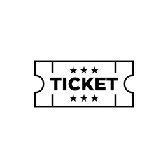 Fototapeta premium Ticket Icon Vector Illustration Logo Template