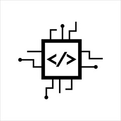 Coding graphic design template illustration isolated