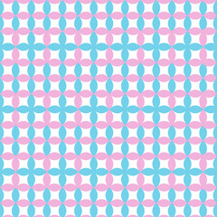 Fototapeta na wymiar Simple lines seamless vector : Contrasting lines in pastel blue and pink. Used for kitchenware design, fashion fabrics or home interiors decorations. 