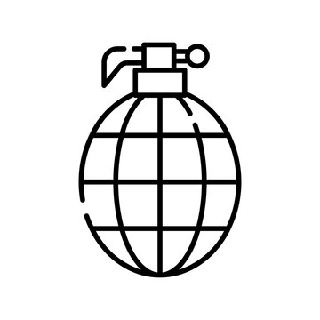 Grenade Line Icon