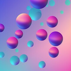 Gradient spheres background digital illustration