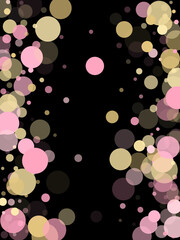 Bokeh confetti circles decoration holiday background.