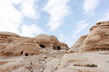 Fototapeta premium Wadi Musa archeological site Petra in Jordan