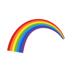 Rainbow in flat style isolated