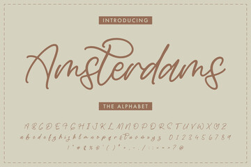 Luxury and elegant Alphabet. Beautiful Calligraphy Signature Font lettering handwritten. Hand drawn vector font. Logotype Script Brush Font Type
