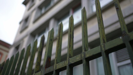 Security gate pikes property protection wall