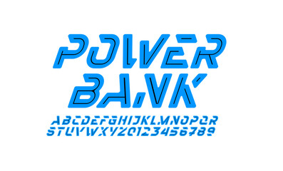 Abstract futuristic alphabet font, italic digital space typography, vector illustration 10EPS