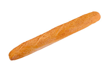 baguette bread isolated on white background