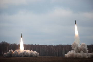 Launch of military missiles