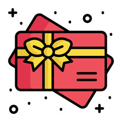 A beautiful designed gift card vector icon