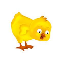 happy easter chicken with basket full of eggs