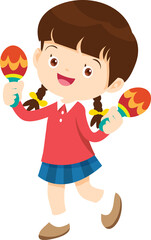 musical kid children playing music instrument