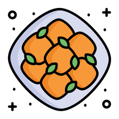 Fried tofu vector design denoting chinese food