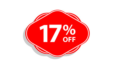 17 offer tag discount vector icon stamp