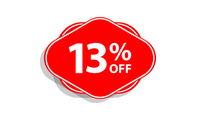 13 offer tag discount vector icon stamp