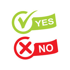 checklist yes and no icon symbol