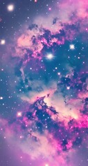 Pink galaxy phone wallpaper, background