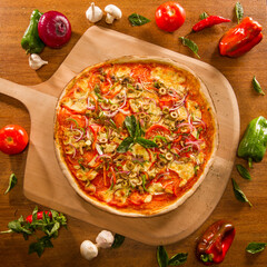 Pizza grande bodegón