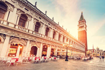 Fototapeta na wymiar Piazza San Marco with Campanile tower in Venice, Italy
