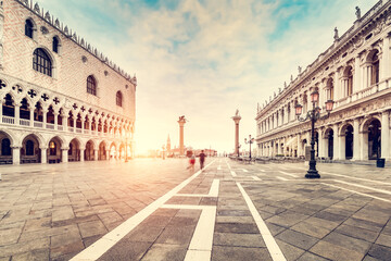 Piazza San Marco and Palazzo Ducale or Doge's Palace in Venice, Italy