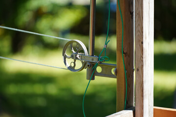 Poulie de corde &agrave; linge en &eacute;t&eacute;
