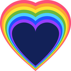 Heart love rainbow