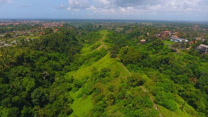 Aerial view of Campuhan Ridge Walk in Ubud, Bali