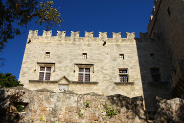 Palace of the Grand Masters of Rhodes Island and the capital city of Rhodes, Greece. 