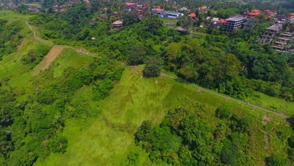 Obraz premium Aerial view of Campuhan Ridge Walk in Ubud, Bali