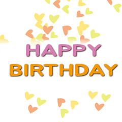 Happy birthday message with various borders