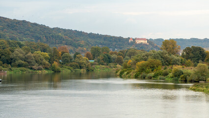 Landscape of the Wisła river during autumn