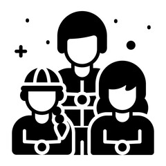 Chinese family vector design in trendy and modern style