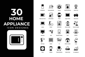 Home Appliance Icons Set vector design