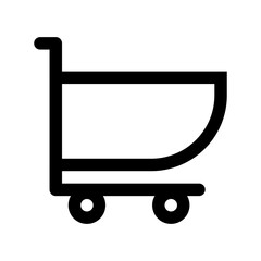 Shopping cart icon line isolated on white background. Black flat thin icon on modern outline style. Linear symbol and editable stroke. Simple and pixel perfect stroke vector illustration