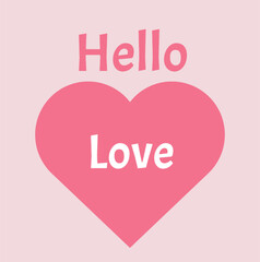 Postcard for the holiday. Heart design