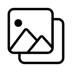 Album icon line isolated on white background. Black flat thin icon on modern outline style. Linear symbol and editable stroke. Simple and pixel perfect stroke vector illustration