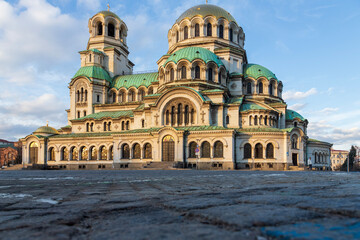 Obraz premium Cathedral Saint Alexander Nevski in Sofia, Bulgaria