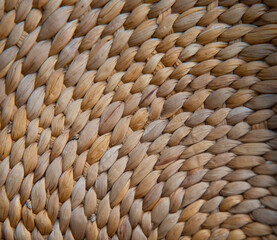 close up view of weaving bag