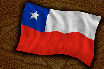 Naklejka premium National flag of Chile.. Background with flag of Chile.