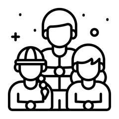 Chinese family vector design in trendy and modern style