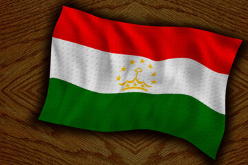 National flag  of Tajikistan. Background  with flag  of Tajikistan