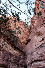 Canyon at the Wadi Rum desert landscape in Jordan