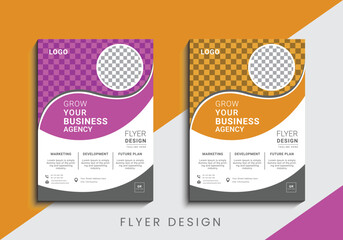 Modern and creative professional corporate business flyer template design in a4