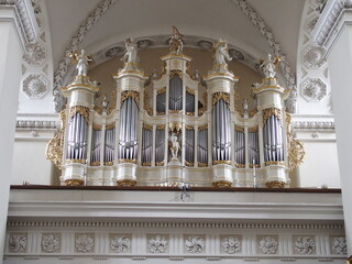 Organ in Saint Stanislaus Cathedral in Vilnius, Lithuania