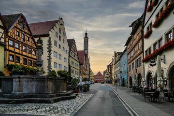 Rothenburg ob der Tauber - Historical Franconia in Bavaria, Germany.