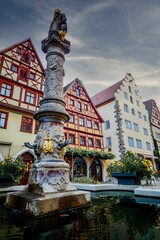 Fototapeta premium Rothenburg ob der Tauber - Historical Franconia in Bavaria, Germany.