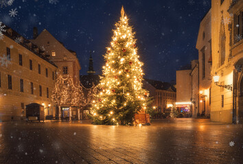 Christmas main square in Bratislava