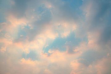 beautiful sweet blue and pink sky