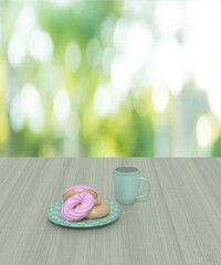 cup of tea on wooden table
